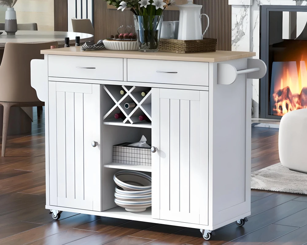 modern kitchen island with storage